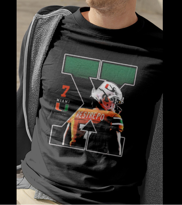 Xavier Restrepo 7 Miami Hurricanes Football Game Day NCAA T-Shirt