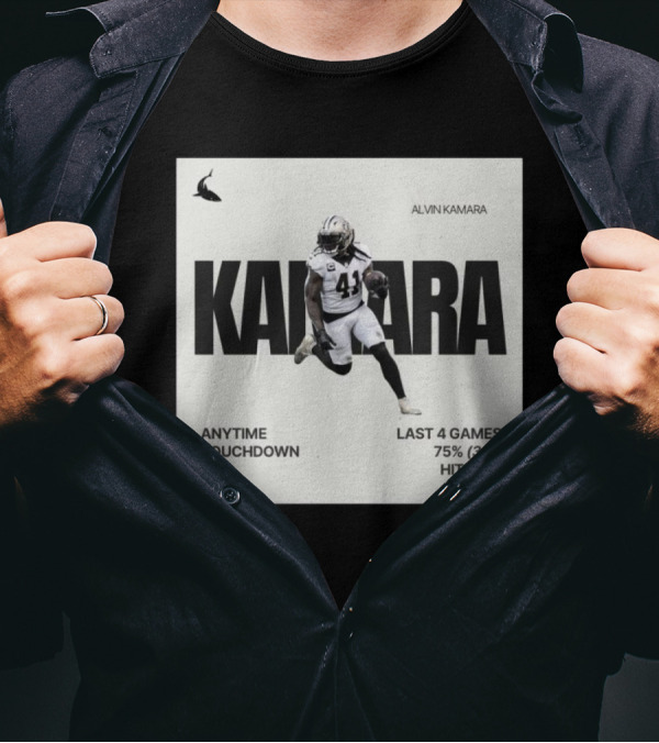 Alvin Kamara New Orleans Saints Anytime Touchdown -105 Last 4 Games 75% Hit Rate T-Shirt