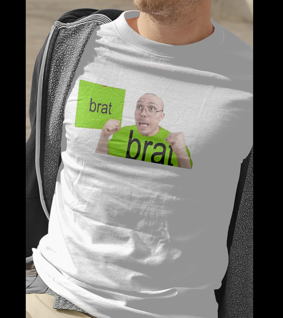 Anthony Fantano Brat Neon Green Double Brat Face T-Shirt