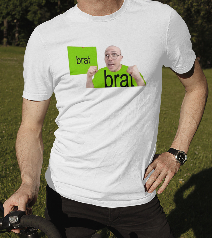 Anthony Fantano Brat Neon Green Double Brat Face T-Shirt
