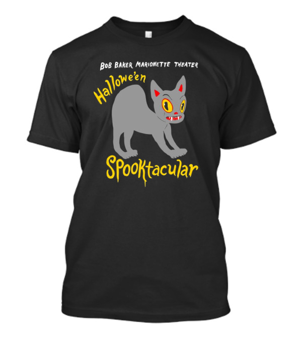 Bob Baker Marionette Theater Halloween Spooktacular Gray Cat T-Shirt