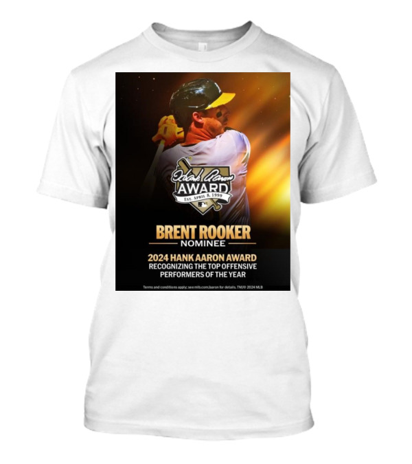 Brent Rooker Nominee 2024 Hank Aaron Award Recognizing The Top Offensive Performers Of The Year T-Shirt