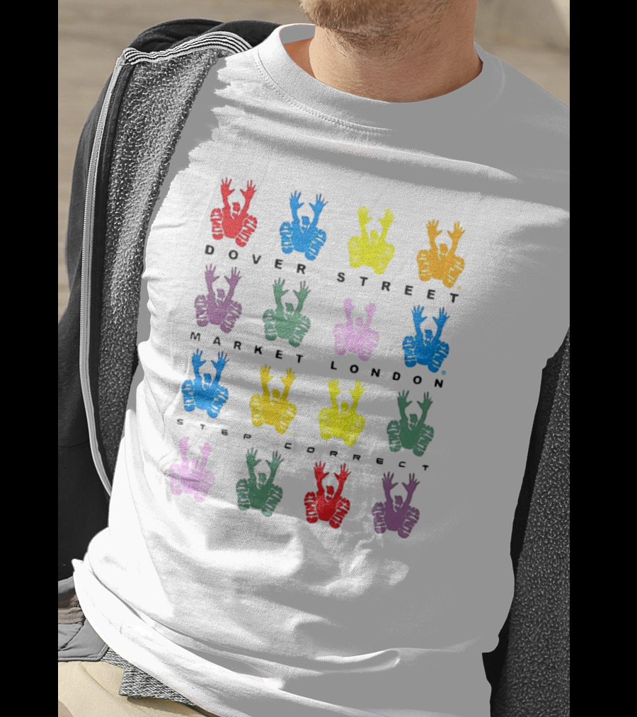 Dover Street Market London Clints DSM Correct Stencil Multicolor T-Shirt