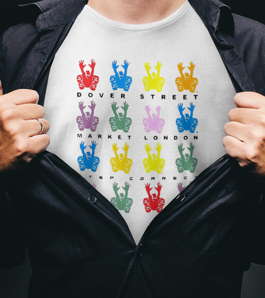 Dover Street Market London Clints DSM Correct Stencil Multicolor T-Shirt