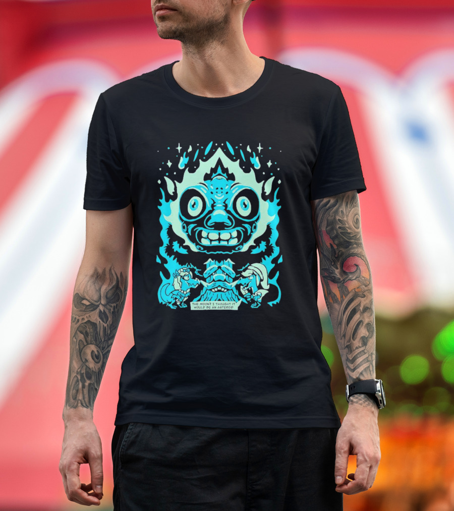 Dinosaur Link and Zelda with Majora's Mask Moon The Moon? I Thought It Would Be an Asteroid T-Shirt