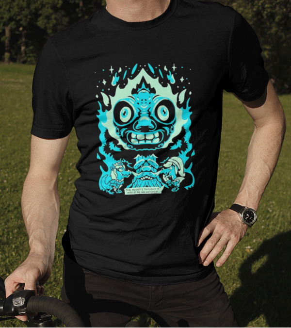 Dinosaur Link And Zelda With Majora's Mask Moon The Moon? I Thought It Would Be An Asteroid T-Shirt