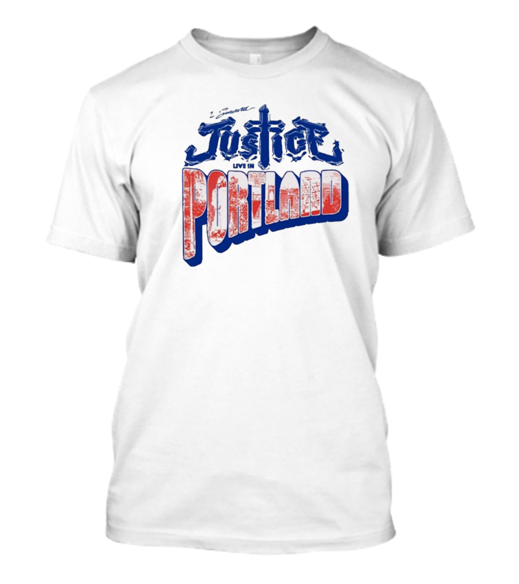 Justice Live In Portland Vintage Tour T-Shirt