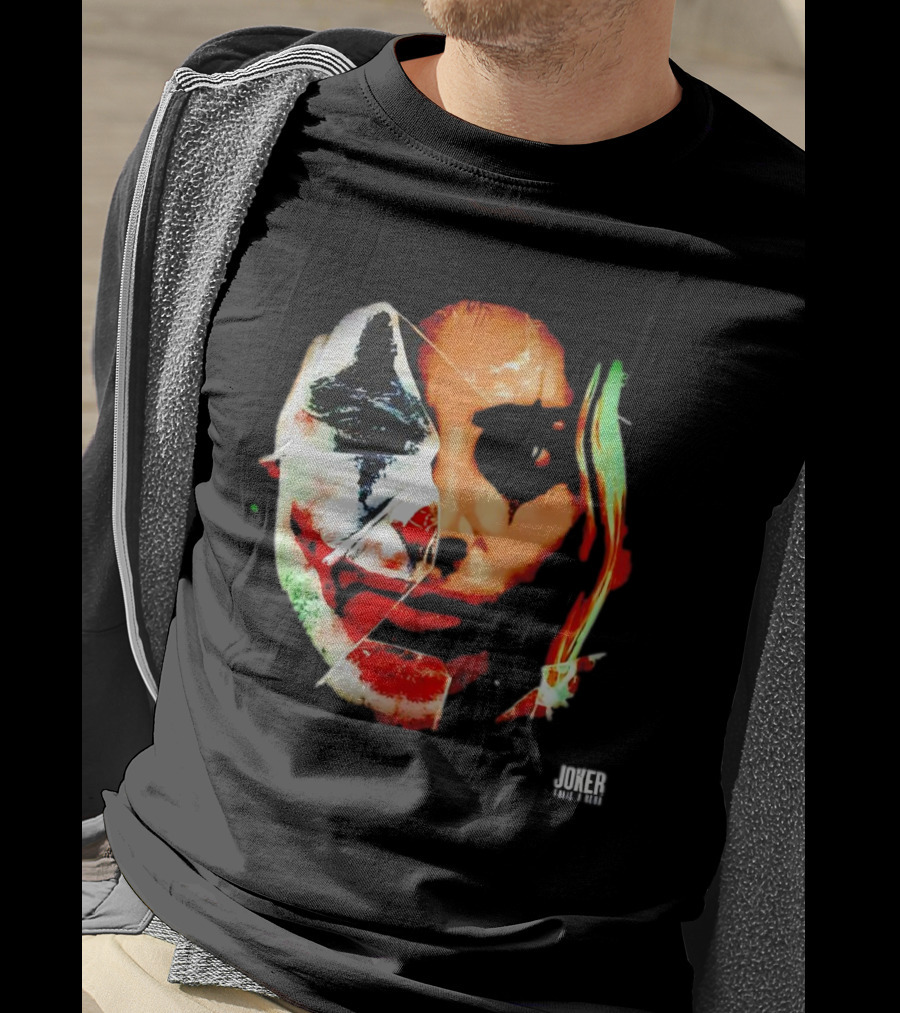Joker Folie A Deux Fragmented Face Iconic Clown T-Shirt