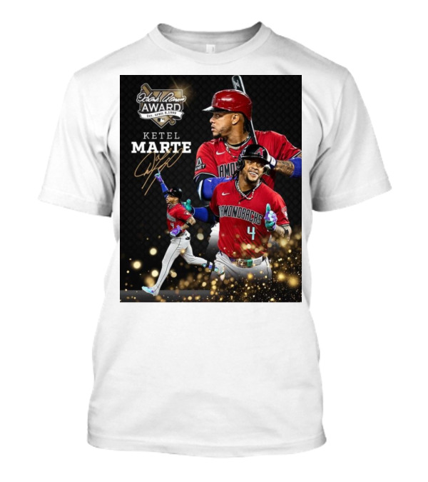 Ketel Marte Arizona Diamondbacks 2024 Hank Aaron Award Nominee Signature Collection T-Shirt