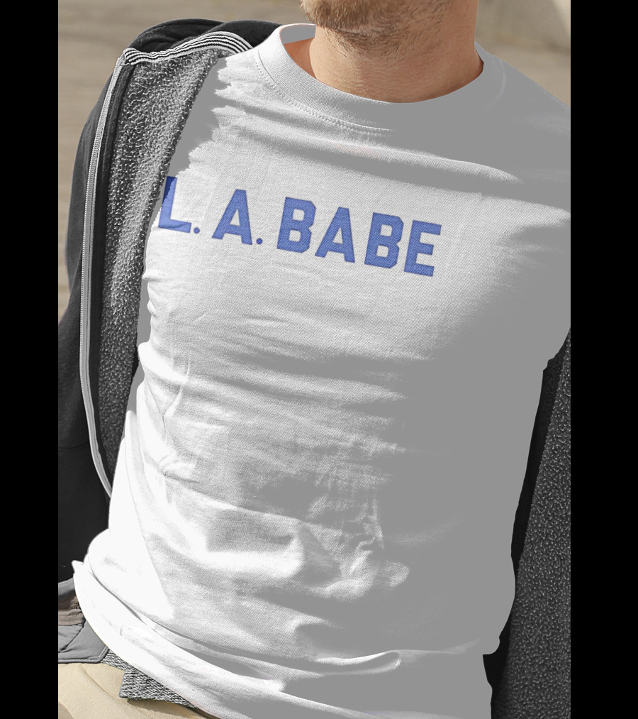 L.A. Babe Bold Blue Block Lettering T-Shirt