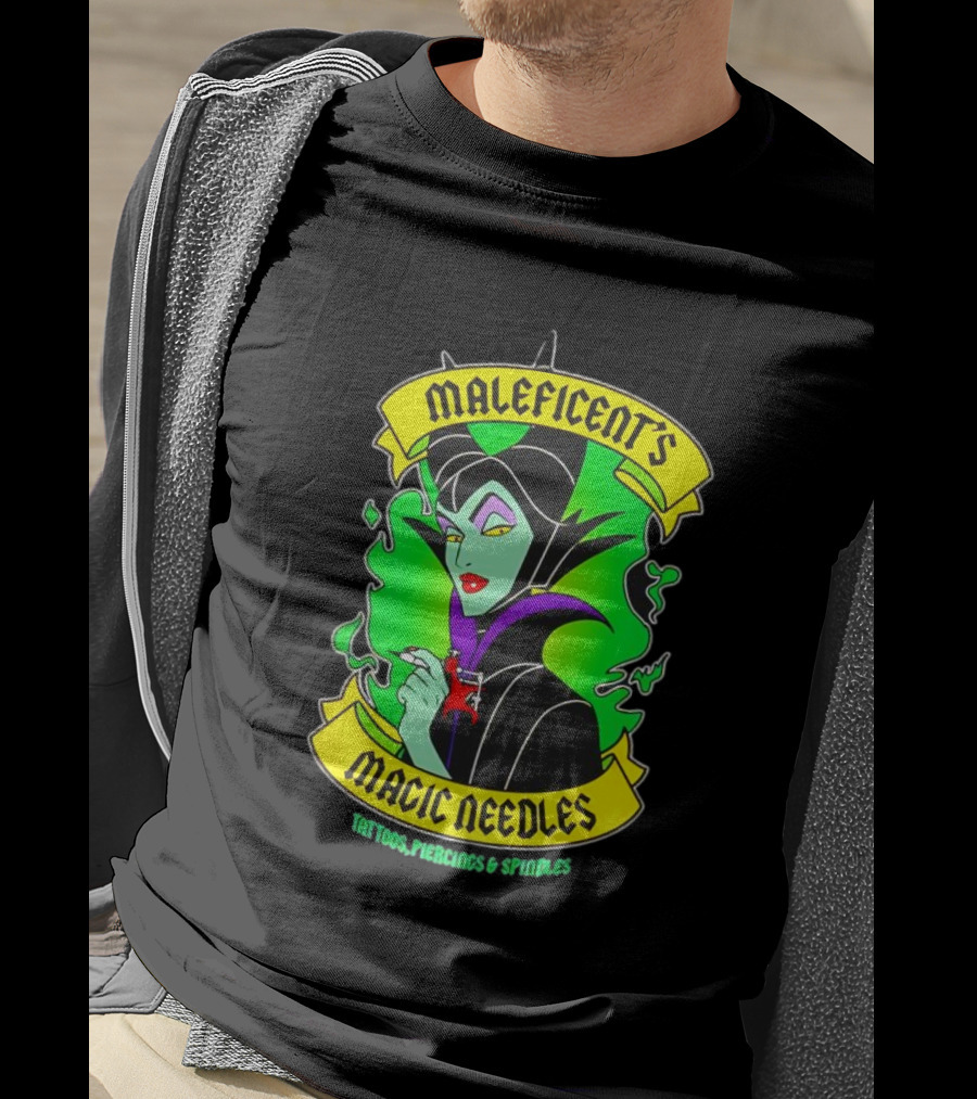 Maleficent's Magic Needles Tattoos Piercings And Spindles T-Shirt