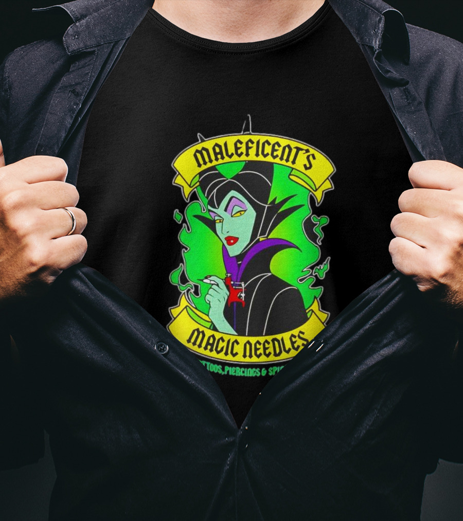 Maleficent's Magic Needles Tattoos Piercings And Spindles T-Shirt