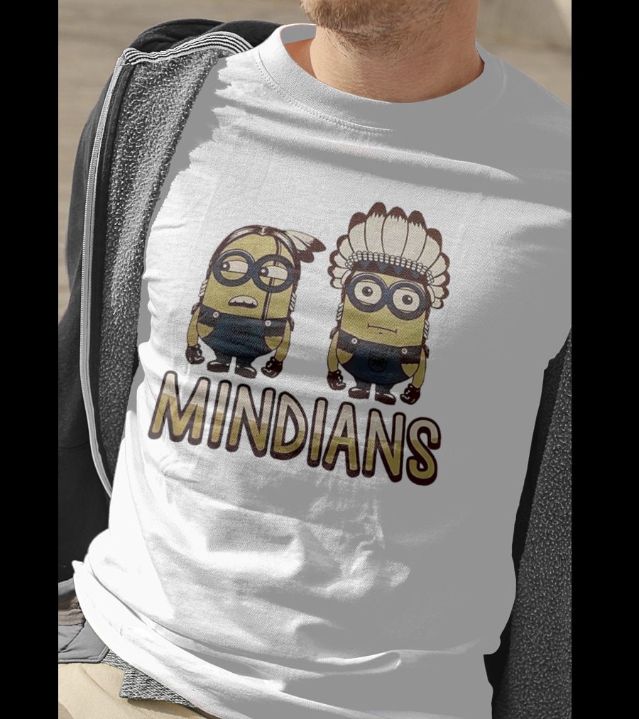 Mindian Minions With Native American Headdress T-Shirt