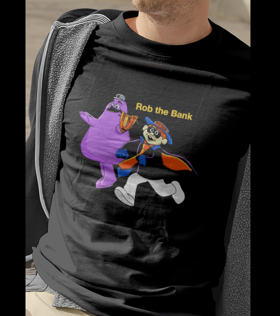 New York Mets Grimace Rob The Bank Hamburglar Duo T-Shirt