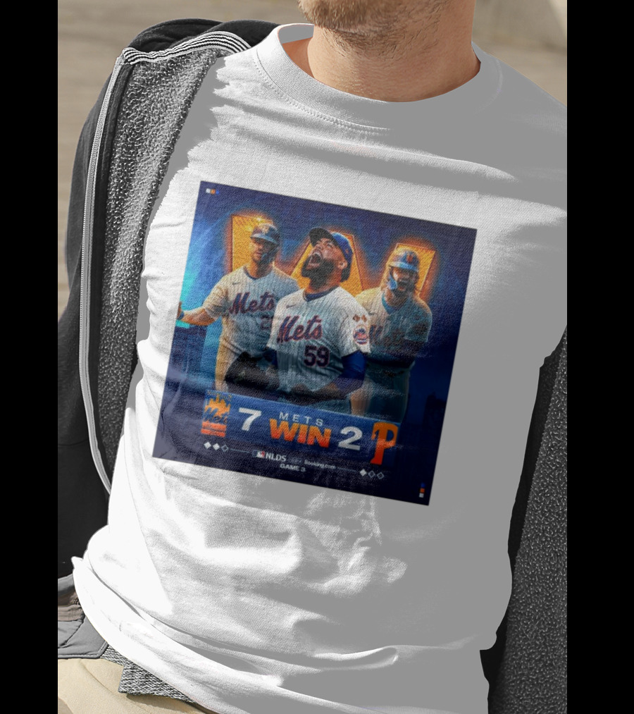 New York Mets Win 7-2 Against Philadelphia Phillies NLDS Game 3 Mets Victory T-Shirt