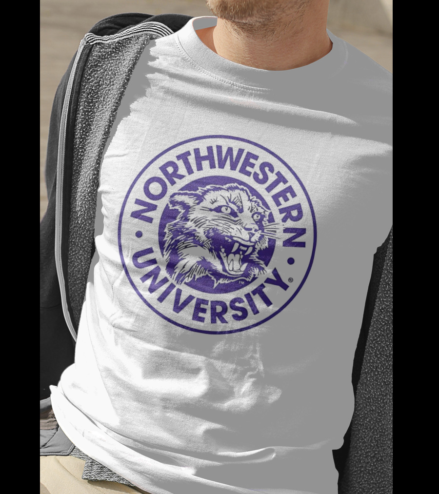 Northwestern University Vintage Wildcat Emblem T-Shirt