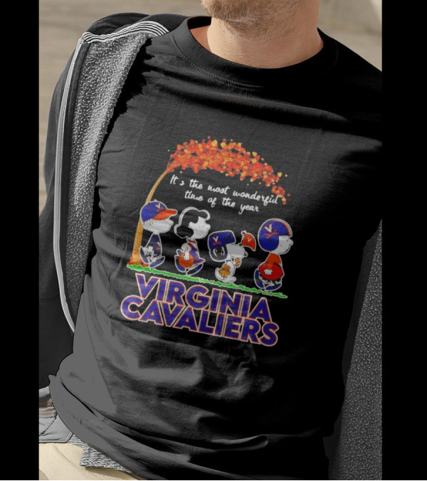 Peanuts Virginia Cavaliers Fall It's The Most Wonderful Time Of The Year T-Shirt