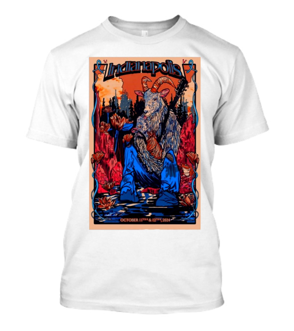 Indianapolis Billy Strings Goat Artwork At Gainbridge Fieldhouse October 11-12, T-Shirt