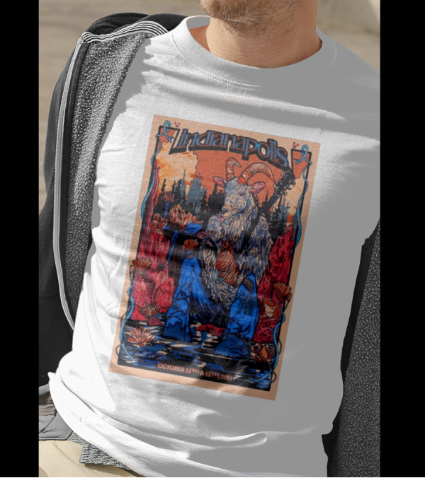 Indianapolis Billy Strings Goat Artwork At Gainbridge Fieldhouse October 11-12, T-Shirt