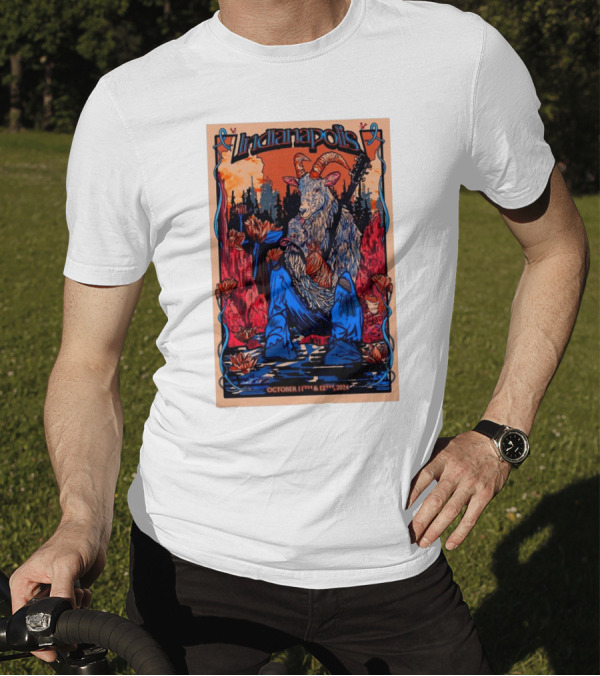 Indianapolis Billy Strings Goat Artwork At Gainbridge Fieldhouse October 11-12, T-Shirt