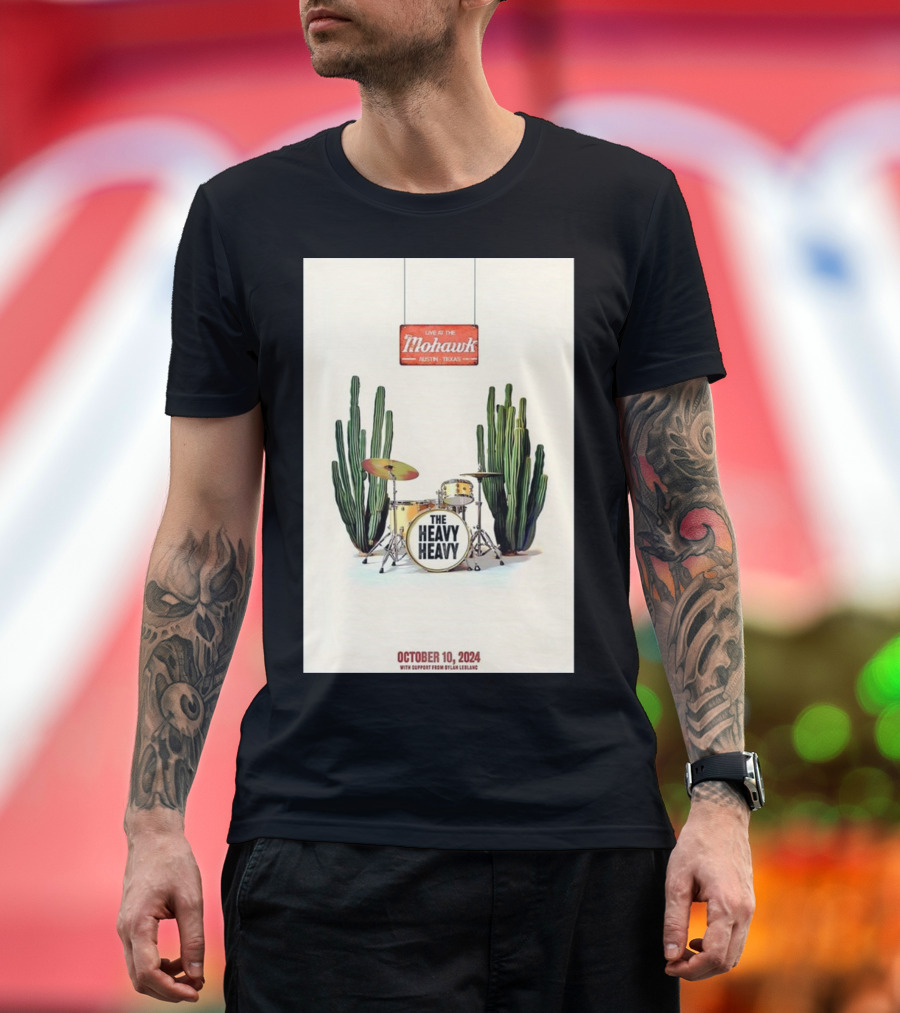 The Heavy Heavy Live at Mohawk Austin Texas October 10 2024 with Support from Dylan LeBlanc T-Shirt