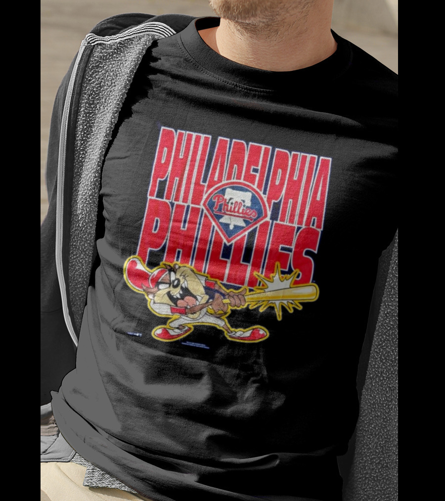 Philadelphia Phillies Tasmanian Devil Taz MLB 1995 Jersey T-Shirt