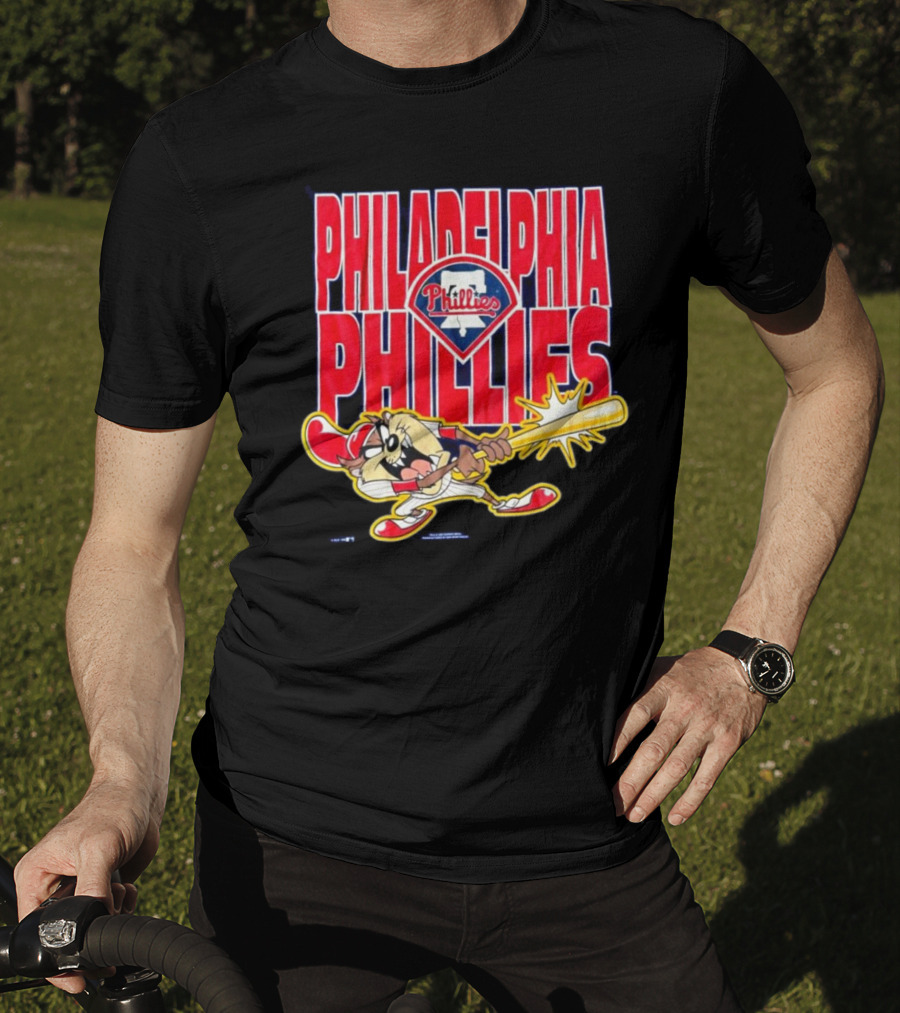 Philadelphia Phillies Tasmanian Devil Taz MLB 1995 Jersey T-Shirt