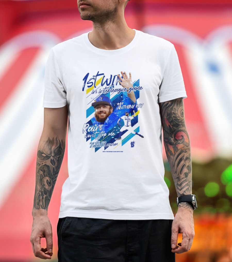 Anthony Kay 1st Win Interleague Game Rain Won’t Stop Me Victory T-Shirt