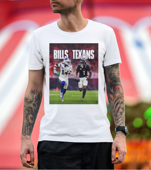 Premium T-Shirt: Bills vs Texans NFL Matchup CBS Paramount+ 1PM Sunday T-Shirt Bills vs Texans NFL Matchup CBS Paramount+ 1PM Sunday T-Shirt