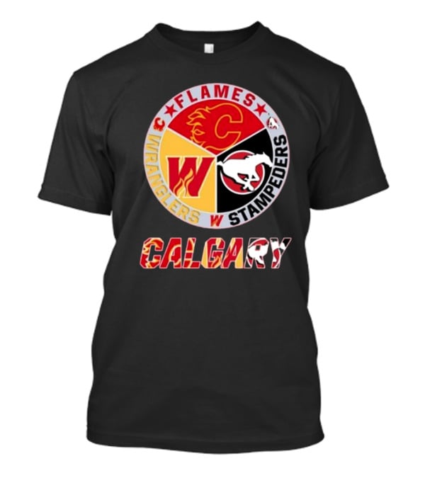 Calgary Flames Wranglers Stampeders T-Shirt