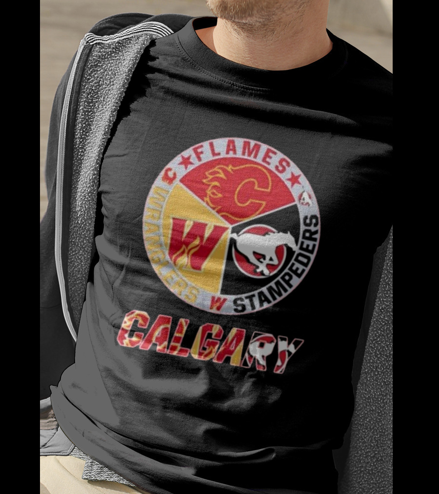 Calgary Flames Wranglers Stampeders T-Shirt