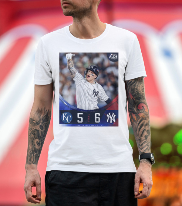 Premium T-Shirt: Final Kansas City Royals 5-6 New York Yankees ALDS Yankees Lead Series 1-0 T-Shirt Final Kansas City Royals 5-6 New York Yankees ALDS Yankees Lead Series 1-0 T-Shirt