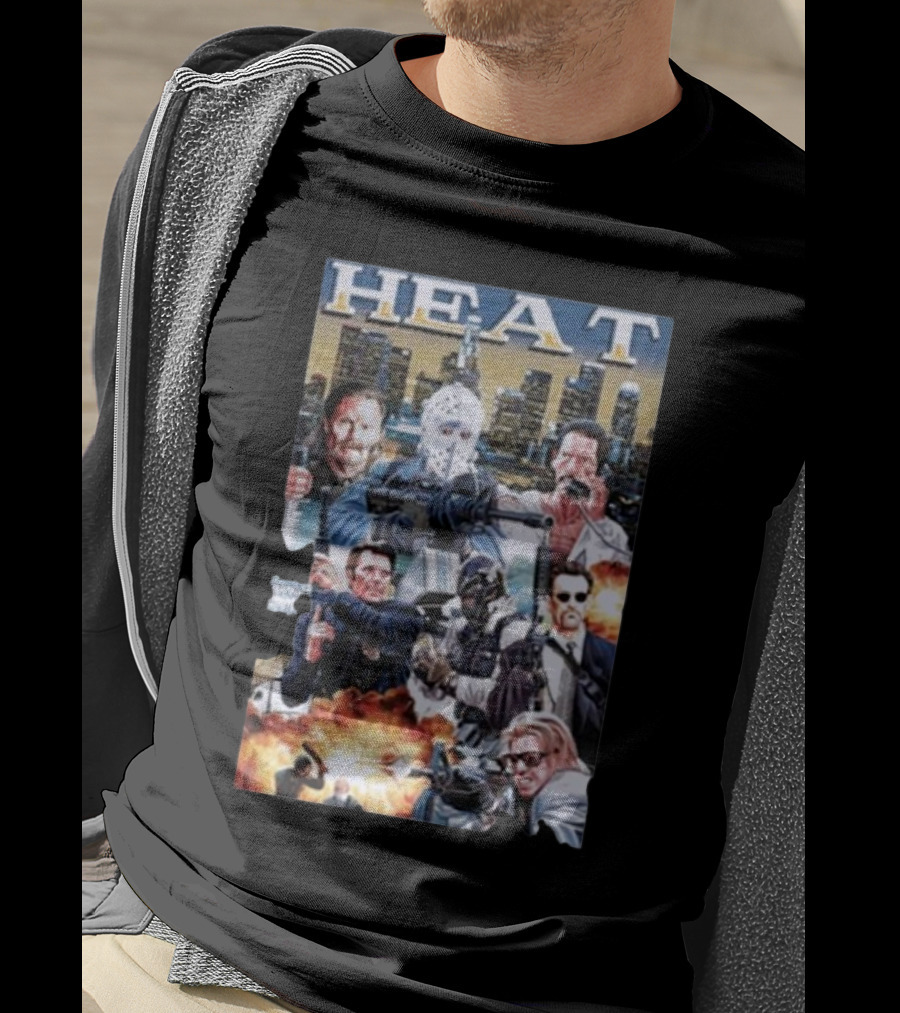 HEAT Movie Crossover Gunfight Action Heroes T-Shirt