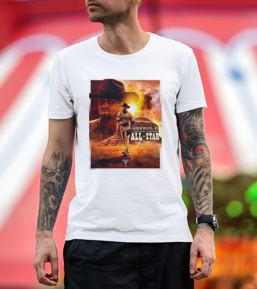 Jackson Merrill San Diego Padres MLB All Star Game 2024 National League All-Star 17 Sunrise Desert Scene T-Shirt
