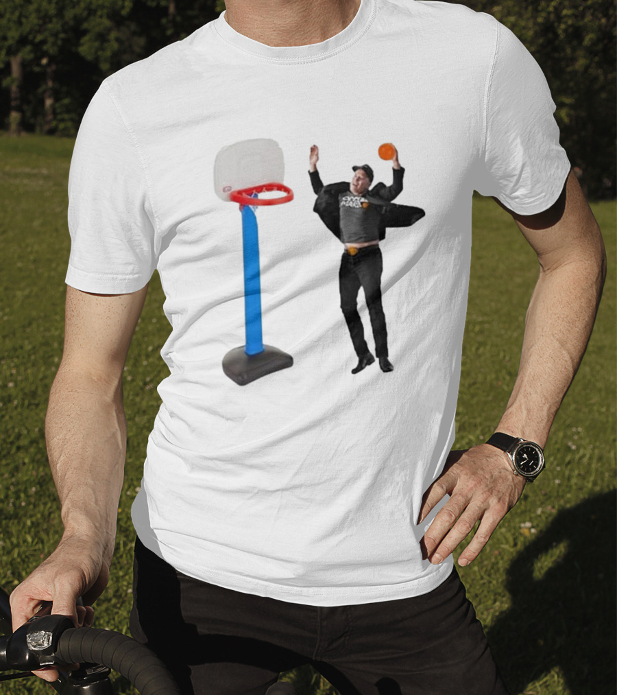 Lil’ Elon Musk Dunking On Basketball Hoop T-Shirt