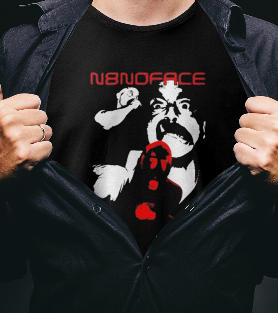 N8noface Expressive Faces Black Red T-Shirt
