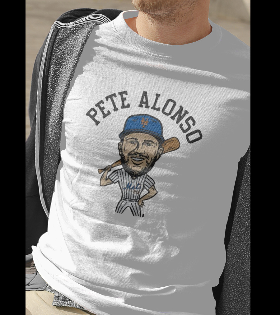 Pete Alonso New York Mets MLB Caricature T-Shirt
