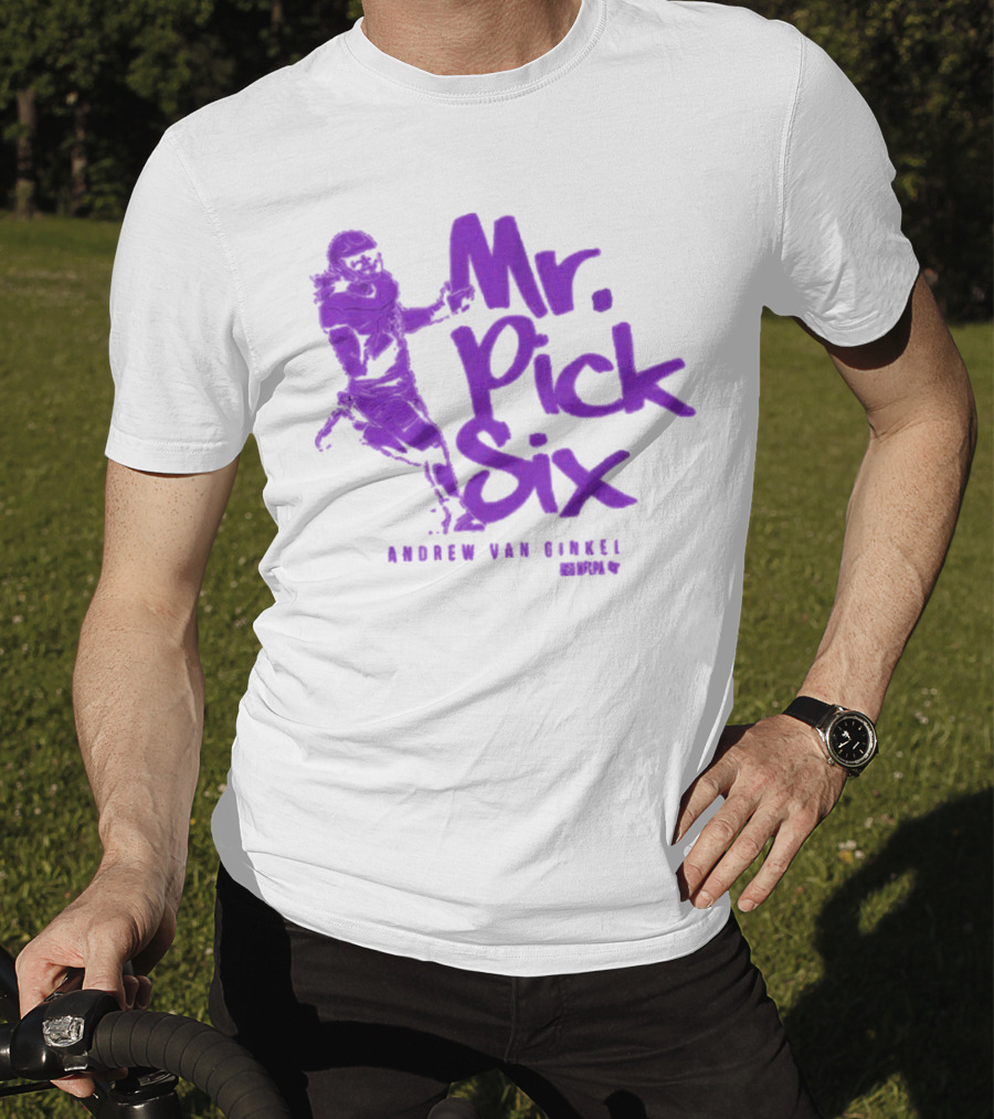 Andrew Van Ginkel Mr. Pick Six NFLPA T-Shirt