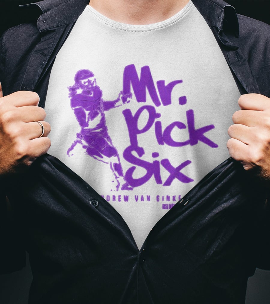 Andrew Van Ginkel Mr. Pick Six NFLPA T-Shirt
