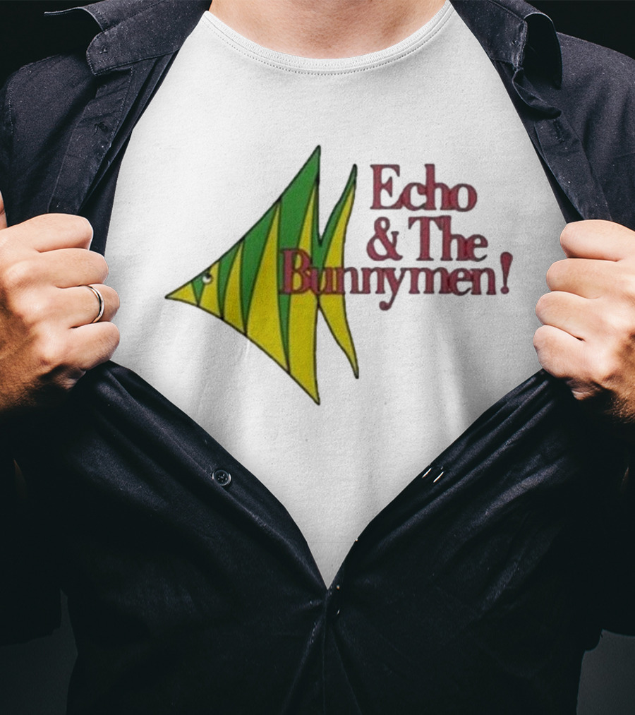 Echo And The Bunnymen Fish Graphic Bunnymen Store T-Shirt