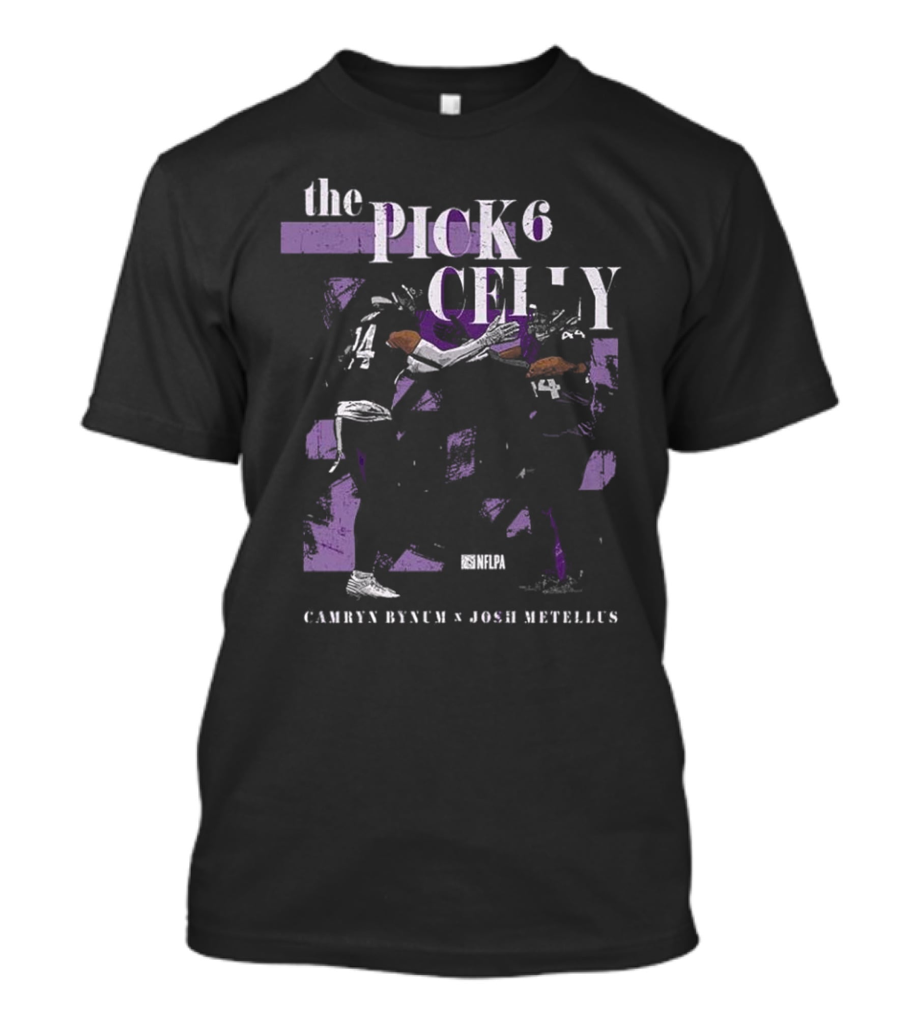 Camryn Bynum Josh Metellus The Pick Six Celly NFLPA Minnesota Vikings T-Shirt