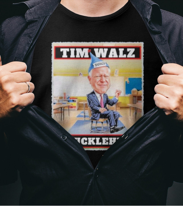 Tim Walz Knucklehead Dunce Classroom Scene T-Shirt