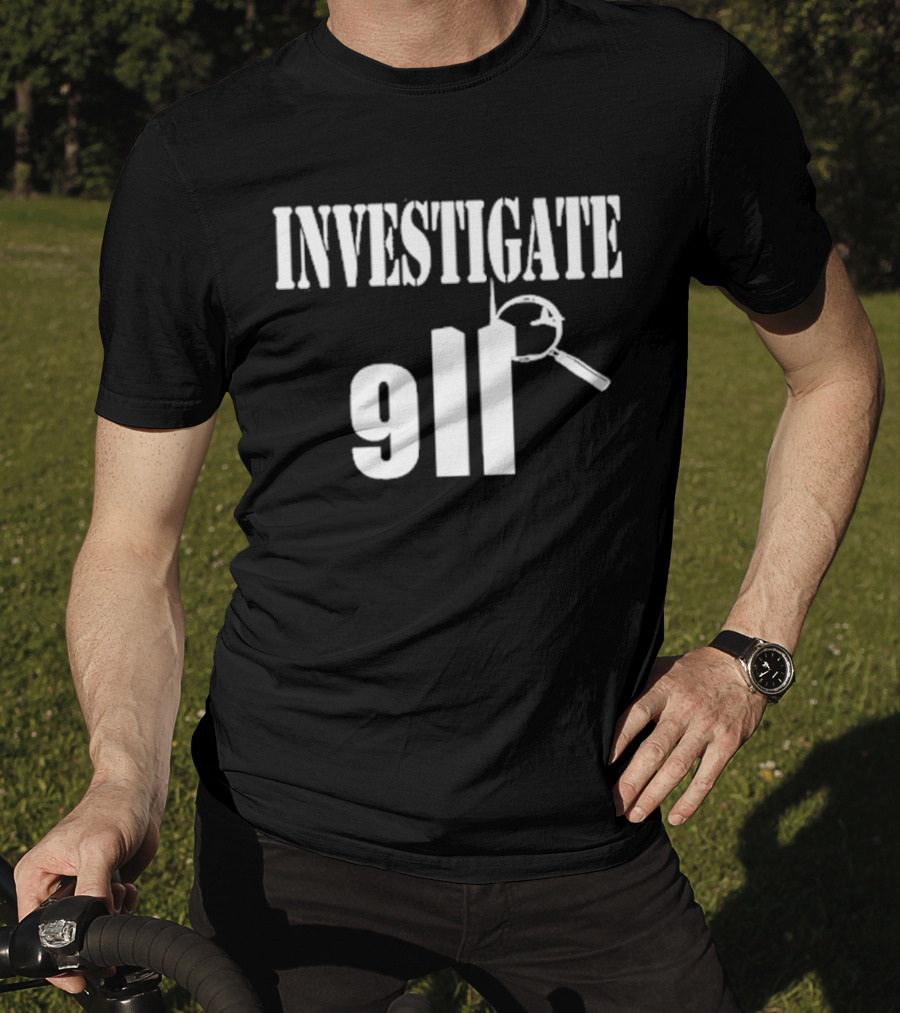 Investigate 911 Twin Towers Magnifying Glass T-Shirt