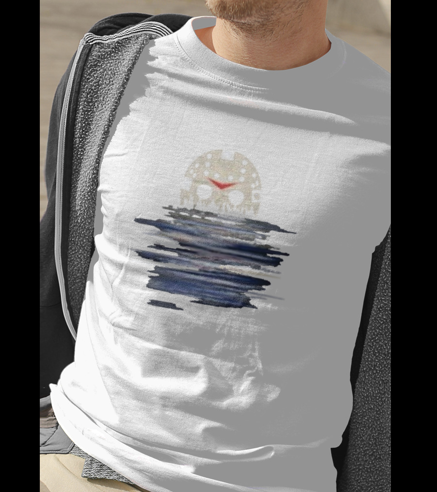 Jason Voorhees Mask Reflected In Camp Crystal Lake Water T-Shirt