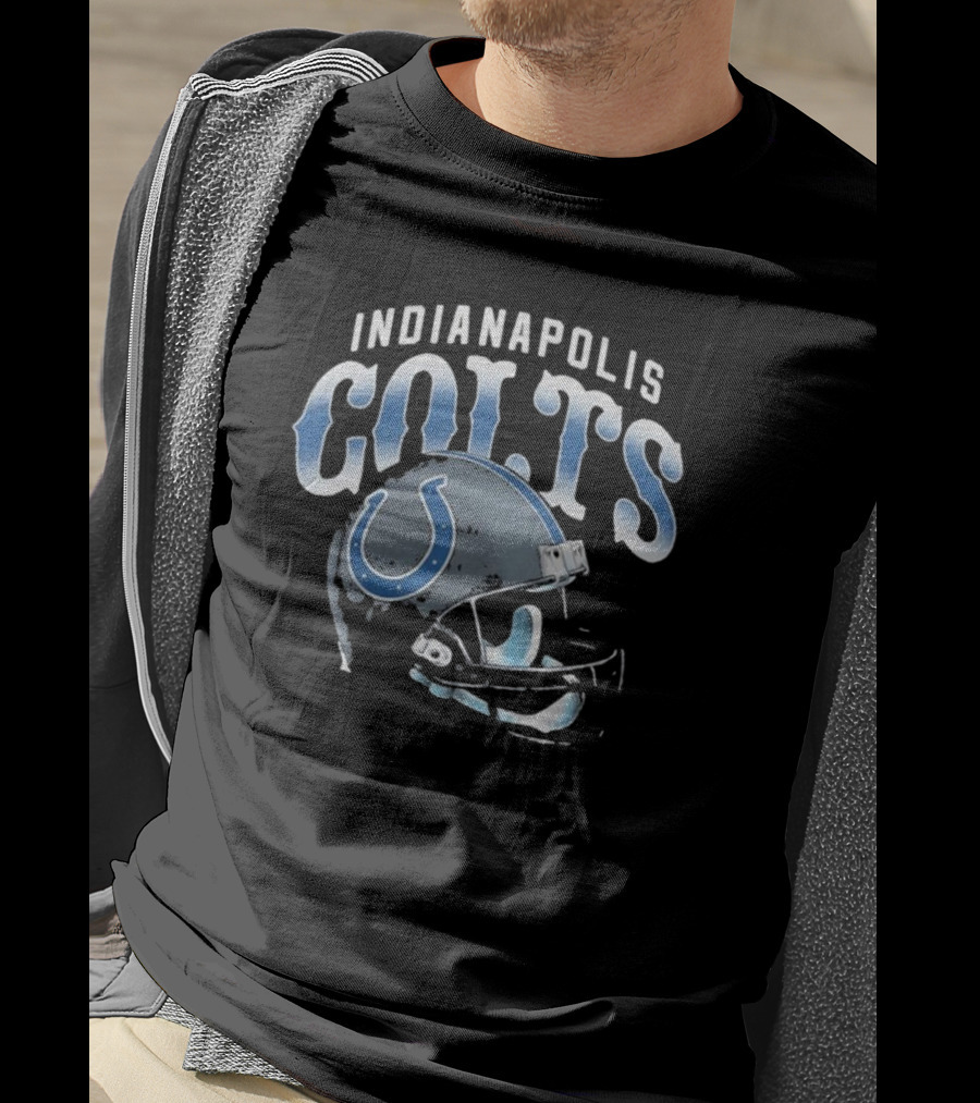 Indianapolis Colts Gradient Helmet NFL T-Shirt