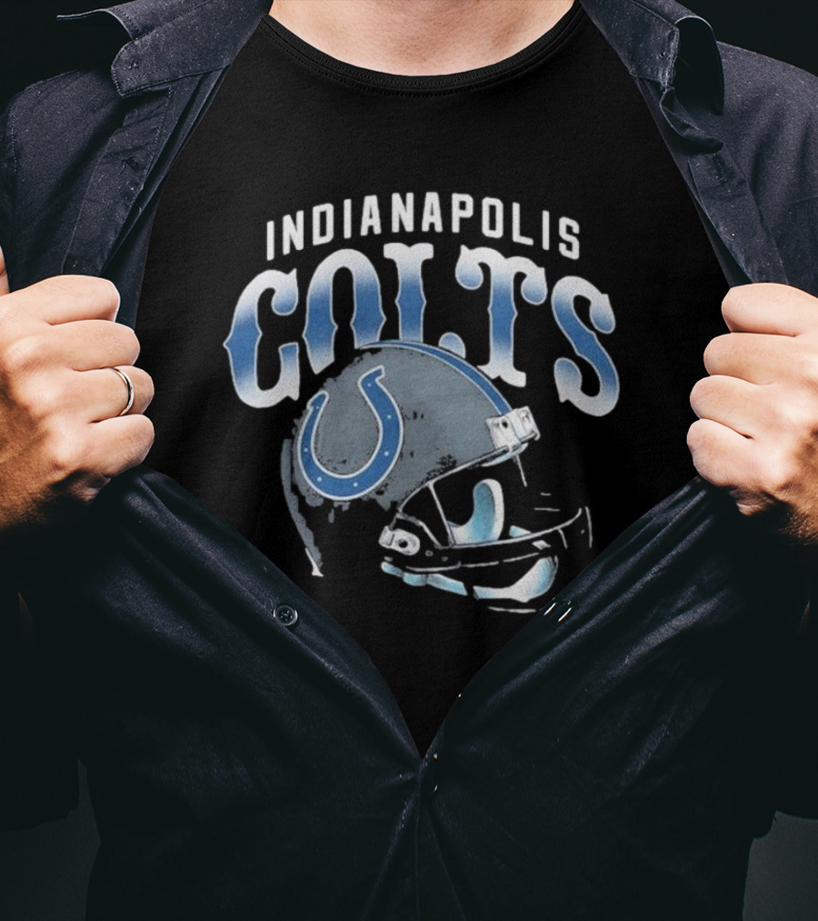 Indianapolis Colts Gradient Helmet NFL T-Shirt