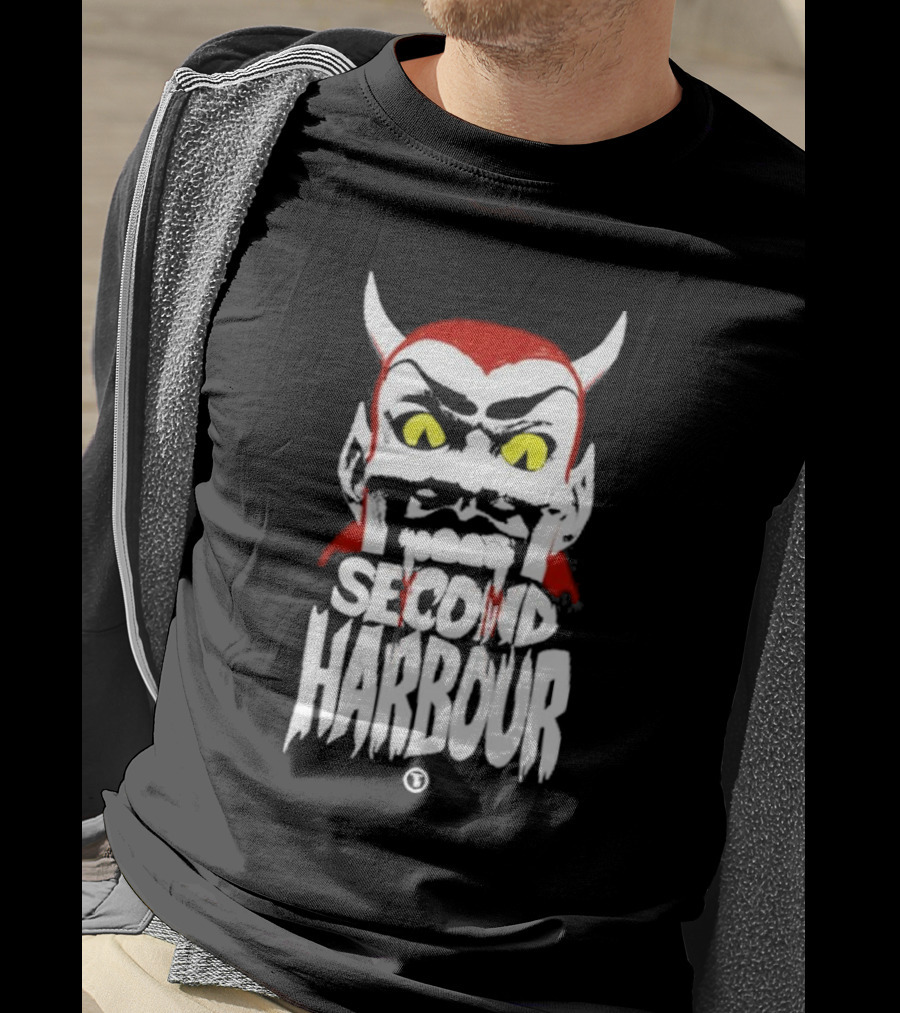 Second Harbour Demonica Devil Face With Yellow Eyes T-Shirt