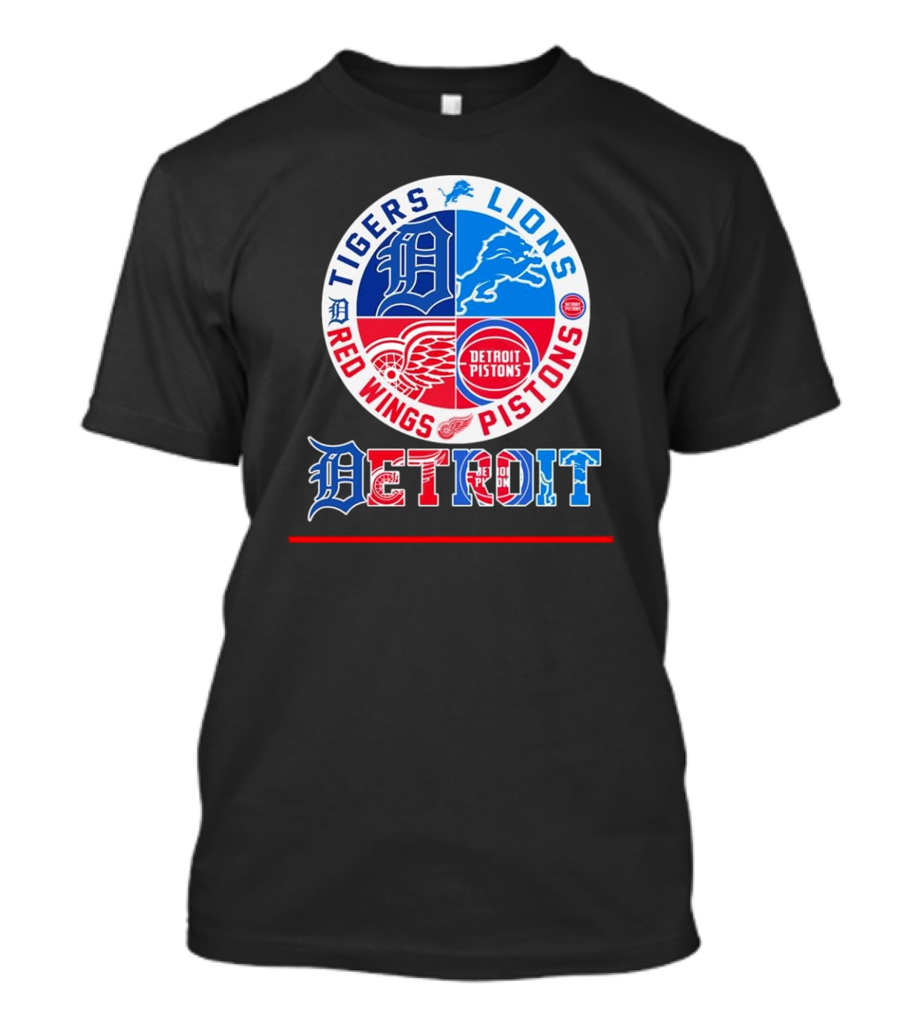 Tigers Lions Red Wings Pistons Detroit T-Shirt
