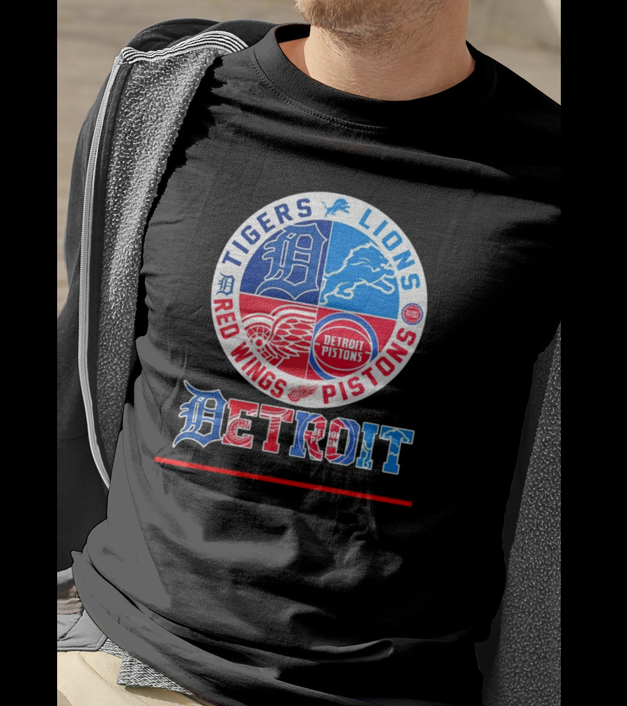 Tigers Lions Red Wings Pistons Detroit T-Shirt