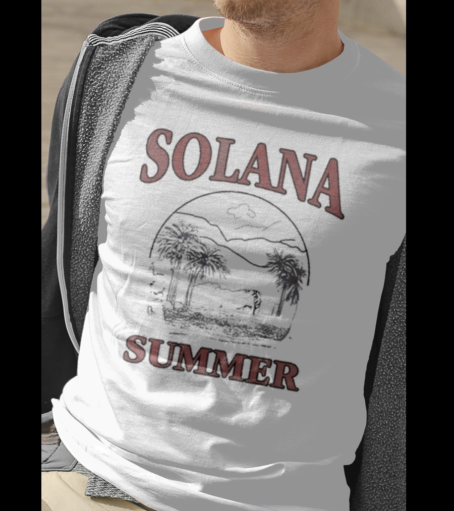 Solana Summer Palm Beach Scene T-Shirt
